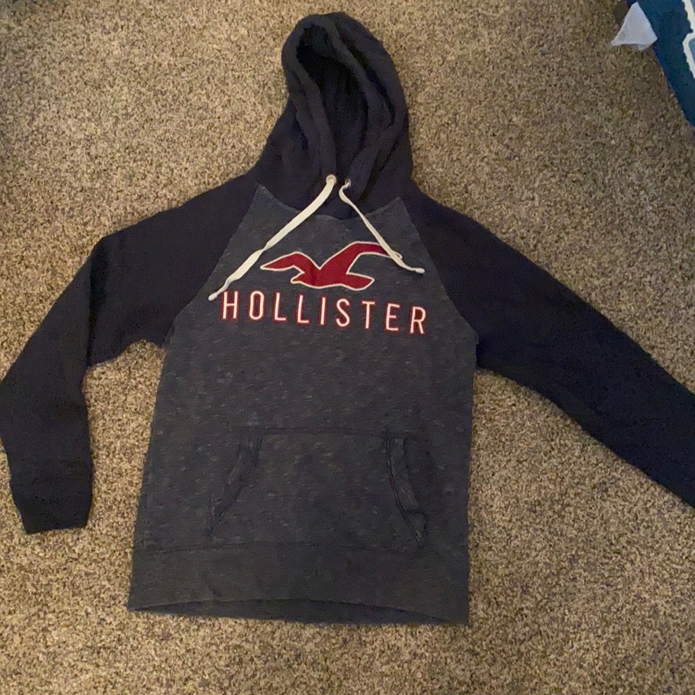 Hollister Navy blue hoodie/sweatshirt. Adult small.